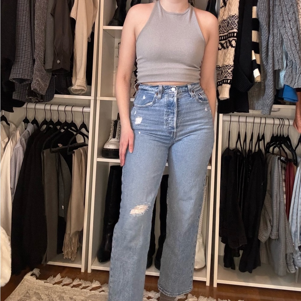 Levi’s ribcage straight ankle jeans